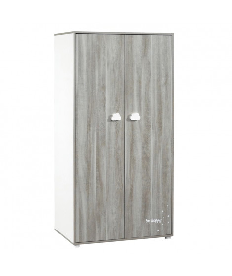 Armoire 2 portes 168x85x57cm en bois