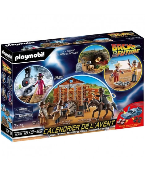 Calendrier de l'Avent PLAYMOBIL - Retour Vers Le Futur Part III - 75 pieces