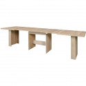 Table a manger extensible de 6 a 12 personnes style contemporain décor chene Sonoma - DINING - L 140-273 x l 90 cm