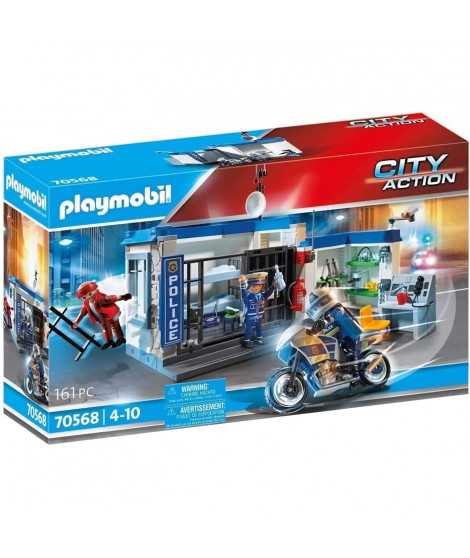 PLAYMOBIL - 70568 - City Action - Police Poste de police et cambrioleur