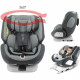 Siege auto NANIA MIGO - Isofix One 360° - Groupe 0/1/2/3 (0-36kg) - Pivotant 360° - Gris