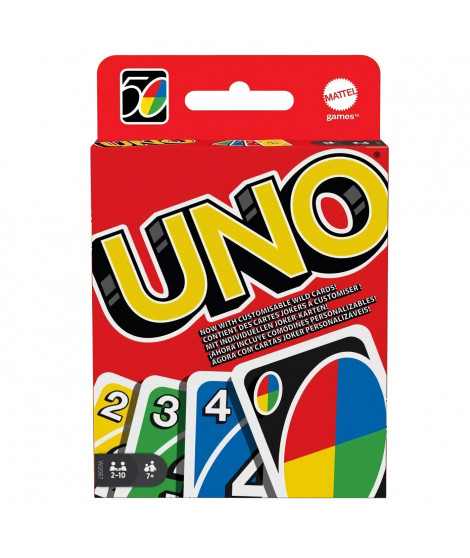 Jeu de Cartes Uno - Mattel Games - Pour toute la famille - 2 joueurs ou plus - Des 7 ans