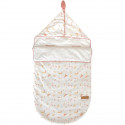 DOMIVA Nid ange Happy - Jersey 100% coton - Réglable - Blanc/Corail/Jaune - 80 cm
