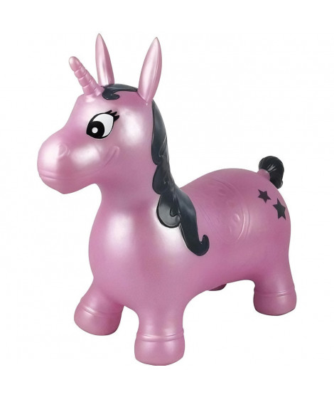 LEXIBOOK - Licorne Sauteuse Gonflable Rose - 3 ans et +