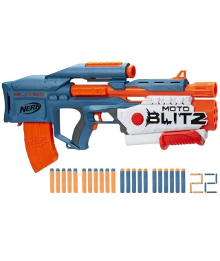 Nerf Elite 2.0 Motoblitz - Blaster 2 en 1 avec 22 fléchettes incluses et viseur intégré