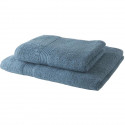 TODAY Lot de 1 Drap de Bain 100% coton 70x130 cm + 1 Serviette de Bain 50x100 cm - Paon