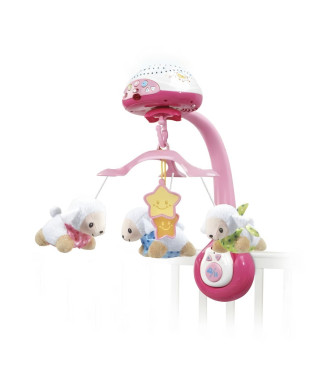 VTECH - Vtech Baby - Mobile Lumi Mobile Compte-Moutons Rose