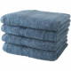 TODAY Lot de 4 Serviettes de Bain 100% coton - 50x100 cm - Paon