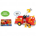 Mickey, Camion de Pompier , avec fonctions sonores et lumineuses, 2 figurines incluses, Jouet pour enfants des 3 ans, MCC00