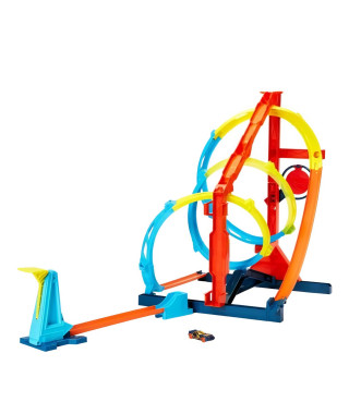 Hot Wheels - Coffret Spirale Infernale - Track Builder - Multicolore - Des 6 ans