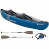 Canoë gonflable 2 places SEVYLOR Adventure - Bleu avec accessoires