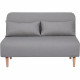 Banquette BZ 2 places - Style scandinave gris  - L 130 x P 90 x 81 cm - DEPLO