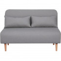 Banquette BZ 2 places - Style scandinave gris  - L 130 x P 90 x 81 cm - DEPLO