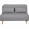 Banquette BZ 2 places - Style scandinave gris  - L 130 x P 90 x 81 cm - DEPLO