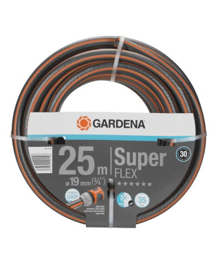 GARDENA Tuyau d'arrosage Premium SuperFLEX  Longueur 25m  Ø19mm  Anti noeud et indéformable  Garantie 30 ans (18113-20)