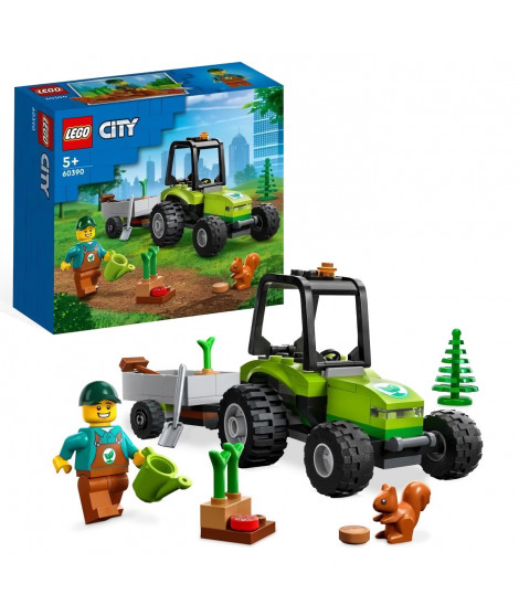 LEGO City 60390 Le Tracteur Forestier, Jouet Remorque, Véhicule Agricole, Figurines Animaux