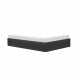 ECLIPSE Lit  coffre enfant 90 x 190 cm -  Simili noir - Sommier inclus