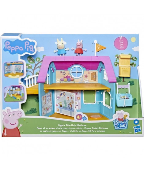 Peppa Pig Le club des amis de Peppa, jouet préscolaire, sons, 2 figurines, 7 accessoires, des 3 ans