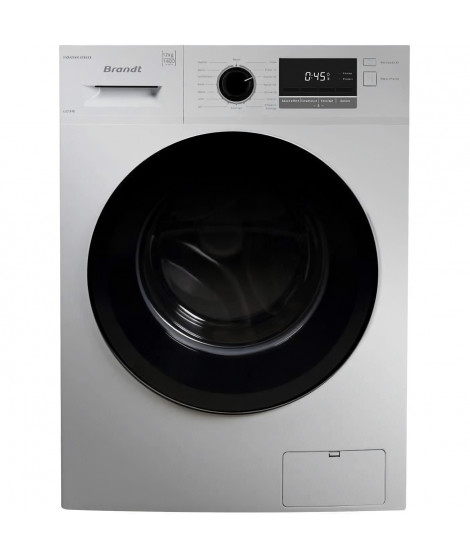 Lave-linge hublot BRANDT LLC124S - 12 kg - L60cm - Induction - 1400 trs/min -Silver