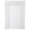 BABYCALIN Matelas a langer Luxe - Motifs géométriques - Rose et gris - 50 x 70 cm