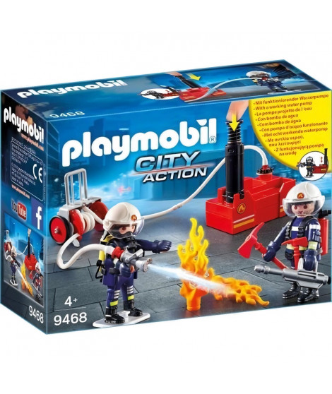 PLAYMOBIL - 9468 - City Action - Pompiers avec matériel d'incendie
