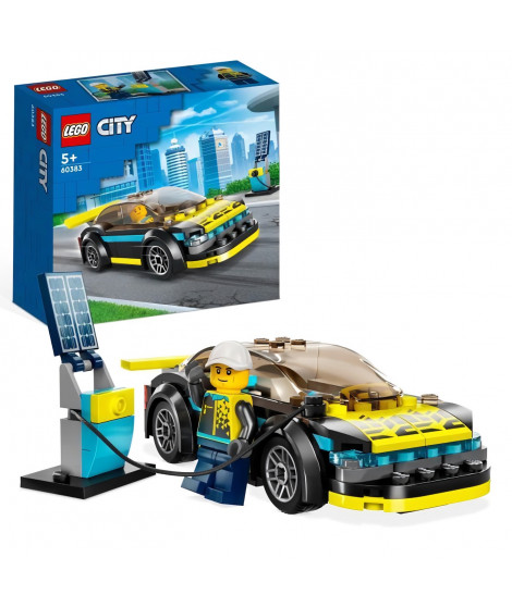 LEGO City 60383 La Voiture de Sport Électrique, Jouet Enfants 5 Ans, Set de Voiture de Course