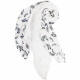 Lot de 3 langes Plumes et uni - Blanc - 60 x 60 cm