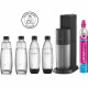 SODASTREAM DUONCB - Machine DUO Noire Pack 4 bouteilles (2 carafes DUO + 2 Fuse LV) + 1 cylindre d'échange CQC