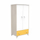 Armoire 2 portes et 1 tiroir en mélamine beige