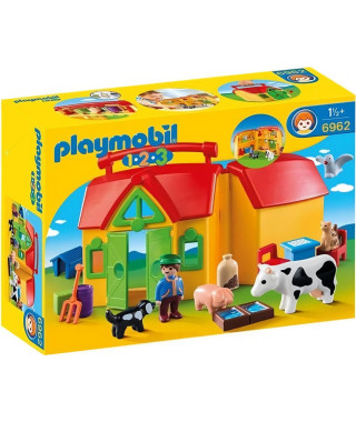 PLAYMOBIL 1.2.3. - 6962 - Ferme transportable avec animaux