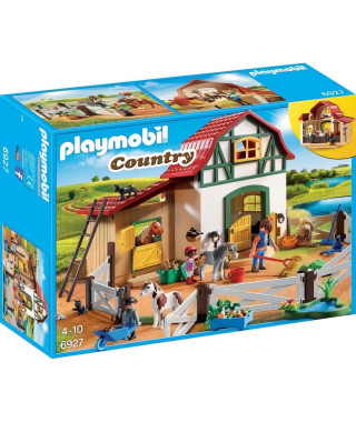 PLAYMOBIL - Poney Club - Country - Enclos modulable - Jouet pour enfant a partir de 4 ans