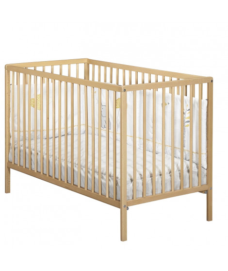 Lit bébé tout barreaux en bois