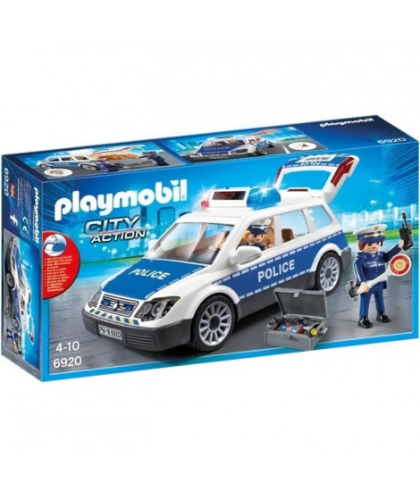 PLAYMOBIL - 6920 - City Action - Voiture de Policiers avec Gyrophare et Sirene