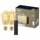 Kit de démarrage WiZ 2 ampoules connectées Edison Blanc variable E27 50W + Télécommande nomade variateur de lumiere