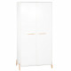 Armoire bébé 2 portes en bois blanc