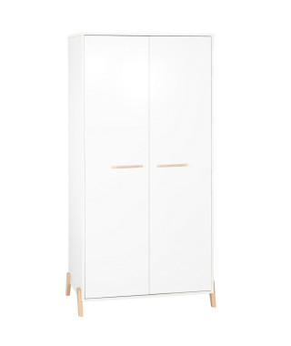 Armoire bébé 2 portes en bois blanc