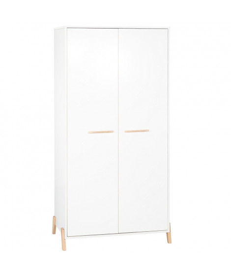 Armoire bébé 2 portes en bois blanc