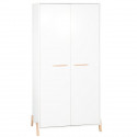 Armoire bébé 2 portes en bois blanc