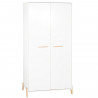 Armoire bébé 2 portes en bois blanc