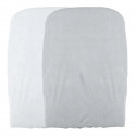 Lot de 2 housses de matelas a  langer - Blanc / Perle - 50 X 75 cm