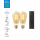 Kit de démarrage WiZ 2 ampoules connectées Edison Blanc variable E27 50W + Télécommande nomade variateur de lumiere