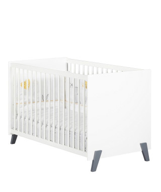 Lit bébé 120 x 60 en bois blanc