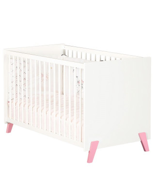 Lit bébé 120 x 60 en bois blanc