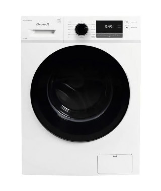 Lave-linge hublot BRANDT LLC124W - 12 kg - Induction - 1400 trs/min - Blanc