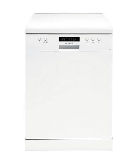 Lave-vaisselle pose libre BRANDT LVC128W - 12 couverts - L59,8cm - 48 dB - Blanc