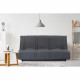 Banquette clic clac 3 places - anthracite - Style contemporain - L 193 x P 92 cm - LENA