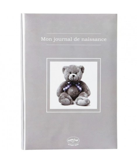 Journal de naissance Ourson - Taupe - 31 x 22 cm