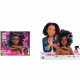 Barbie - Tete a coiffer brune coupe afro - Accessoires inclus - Magique - Giochi Preziosi France