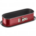 TEFAL Moule a cake Delibake en acier - Ø 30 x 11 cm - Rouge et gris - Avec charniere