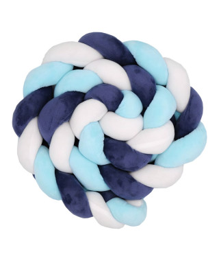 Tresse de décoration BABYCALIN - Coussin - Velours - 200 cm - Bleu - BABYCALIN